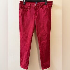 GAP Women's Vibrant Red Skinny Jeans